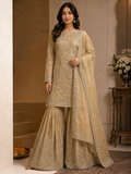 Zarq-e-Meher Rangoli Crush Kurta Sharara Set with Stone Embroidery