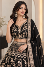 Viana Premium Chinon Silk Lehenga Choli Set with Sequins, Zari & Dori Work
