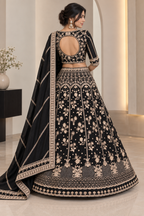Viana Premium Chinon Silk Lehenga Choli Set with Sequins, Zari & Dori Work