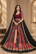 Zehra Heavy Muslin Cotton Printed Mirror Work Lehenga with Dupatta