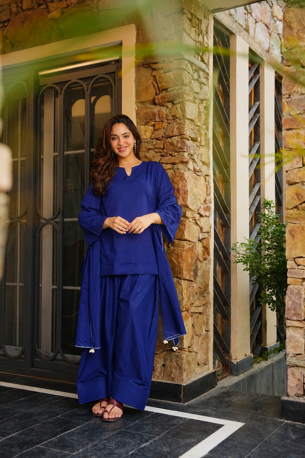 Beautiful Black Farshi Salwar Suit Set