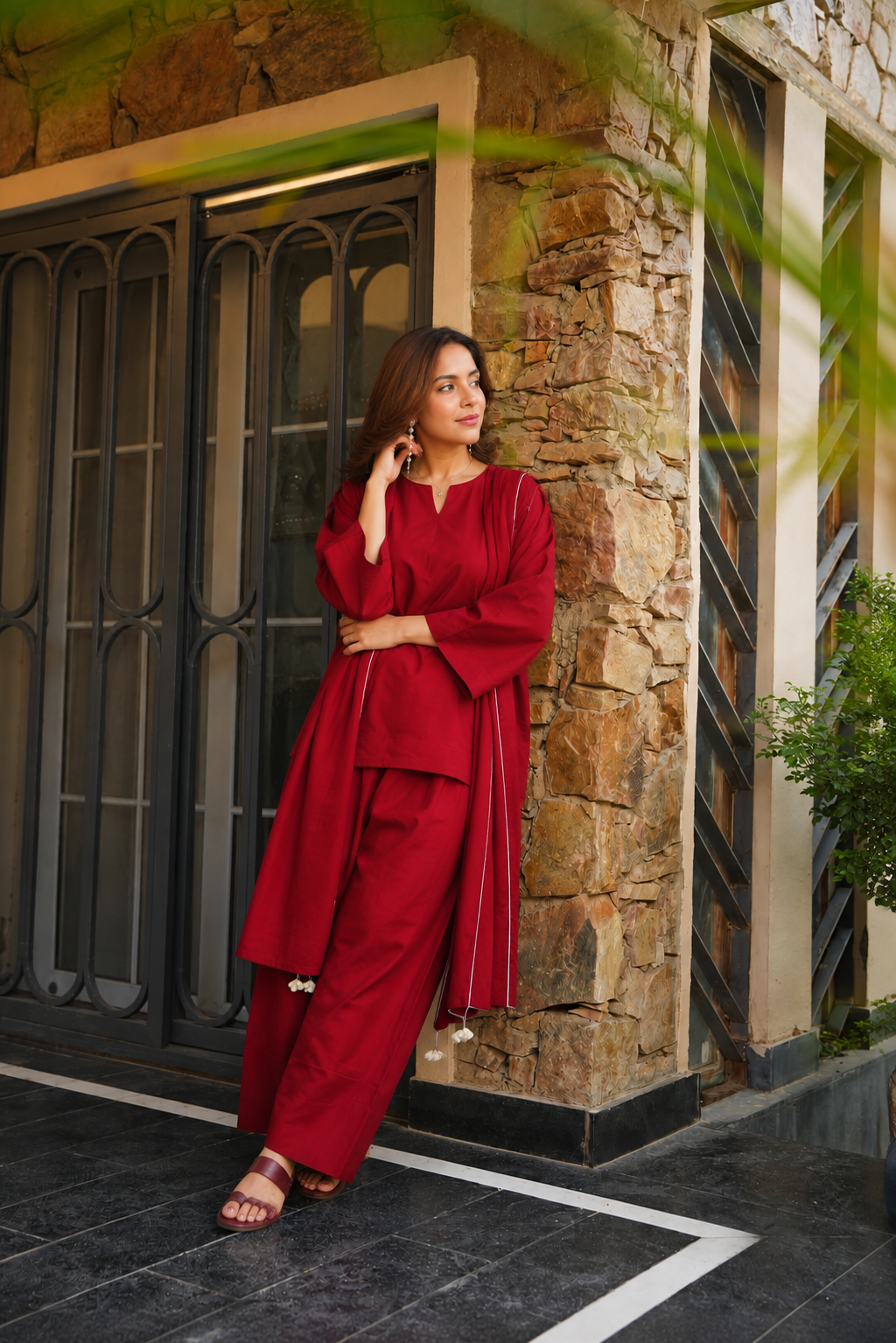 Beautiful Black Farshi Salwar Suit Set