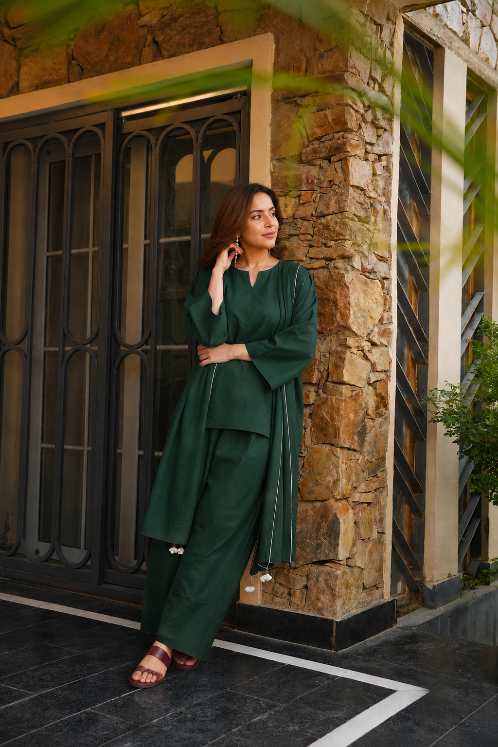 Beautiful Cotton Farshi Salwar Suit Set