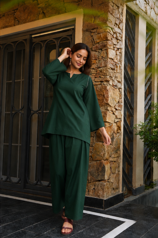 Beautiful Cotton Farshi Salwar Suit Set