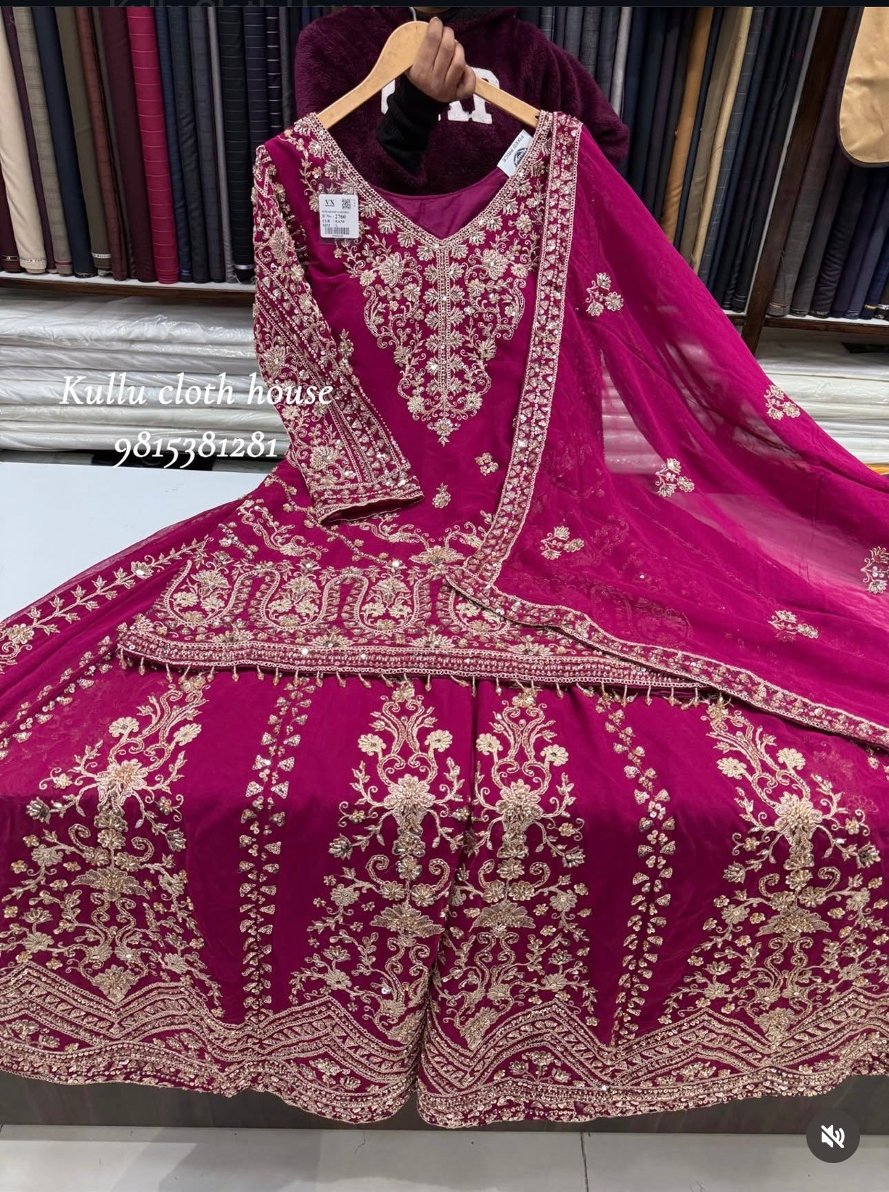 Ruhani Cp-Vichitra Silk 5mm Sequins Embroidered Sarara Suit with Dupatta