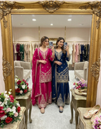 Ruhani Cp-Vichitra Silk 5mm Sequins Embroidered Sarara Suit with Dupatta