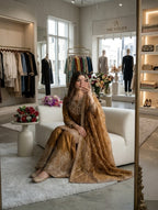 Aarvisha Fendy Silk 5mm Sequins Embroidered Sarara Suit with Dupatta