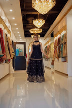 Saanvi Frendy Silk Heavy 5mm Sequins Multi Needle Embroidered Sharara Suit with Dupatta