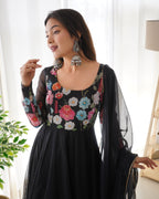 Gulrang Organza Silk Handworked Anarkali Set with Gota Patti Dupatta