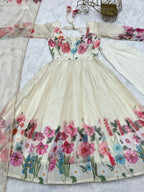 Gulrang Organza Silk Handworked Anarkali Set with Gota Patti Dupatta