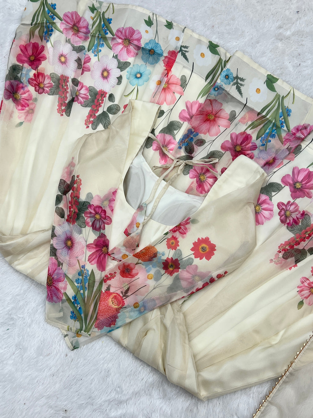 Gulrang Organza Silk Handworked Anarkali Set with Gota Patti Dupatta