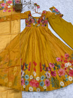 Gulrang Organza Silk Handworked Anarkali Set with Gota Patti Dupatta