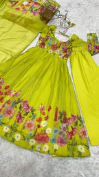 Gulrang Organza Silk Handworked Anarkali Set with Gota Patti Dupatta