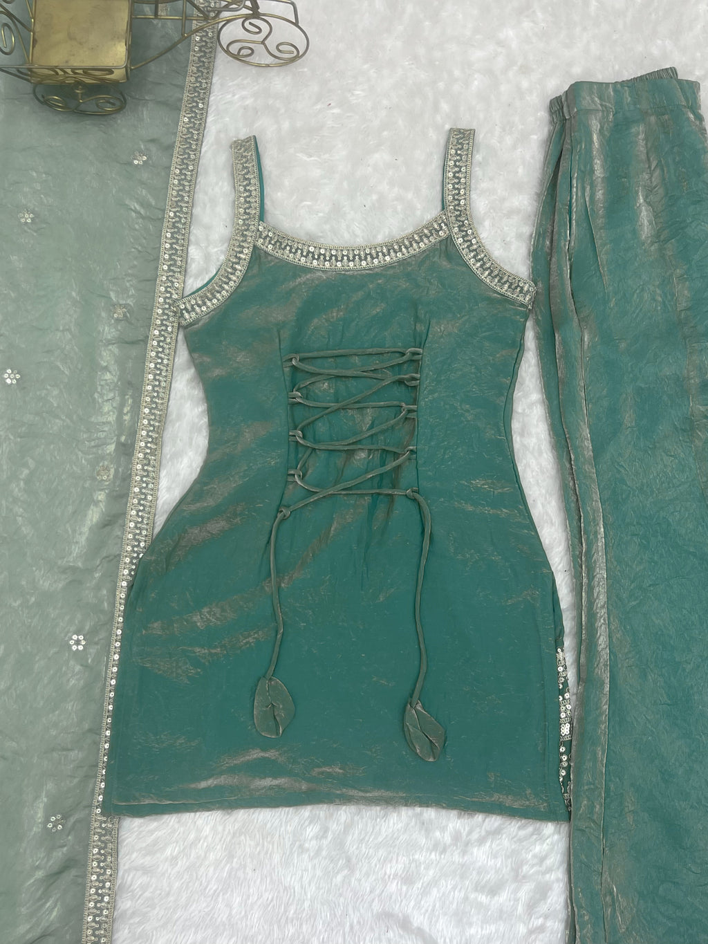 Navyasha Gorgeous Frendy Silk Embroidered Kurta with Bell Bottom & Dupatta