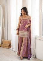 Navyasha Gorgeous Frendy Silk Embroidered Kurta with Bell Bottom & Dupatta