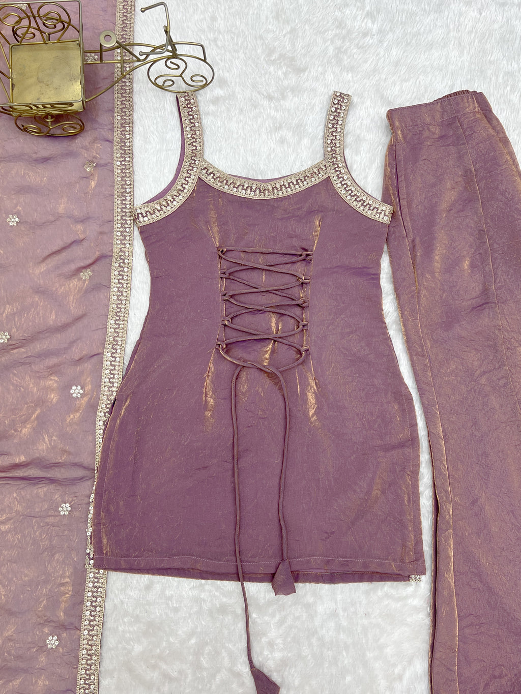 Navyasha Gorgeous Frendy Silk Embroidered Kurta with Bell Bottom & Dupatta