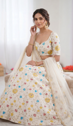 Indian Style Noor Mahal Designer Heavy Embroidery Work Lehenga Choli Set