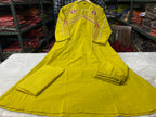 Zariya Designer Mughal & Kalamkari Fusion A-Line Cotton Suit Set with Pant & Embroidered Dupatta