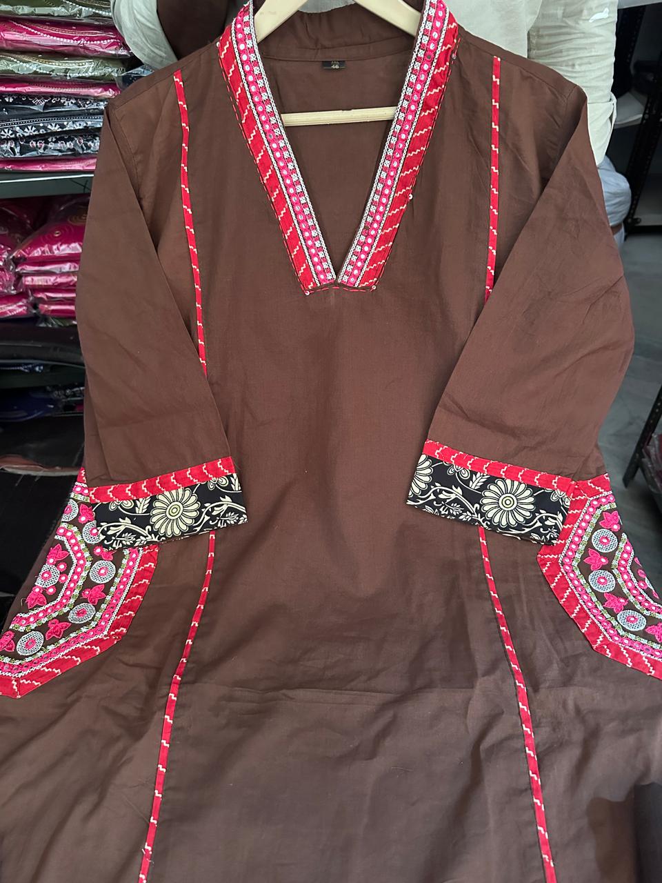 Ira Cotton Yoke Embroidered Suit Set with Pant & Dupatta