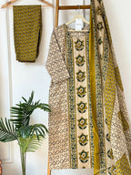 Aashritha Premium Cotton Handwork Kurti with Pant & Dupatta
