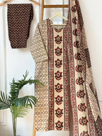 Aashritha Premium Cotton Handwork Kurti with Pant & Dupatta