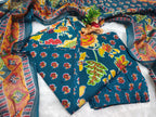Reyanshi Designer Cotton Bandhani Kurti with Pant & Mulmal Dupatta