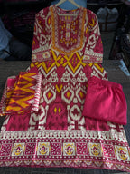 Aadhira Cotton Digital Print & Sequins Work Kurti with Pant & Dupatta