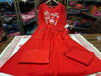 Tavishi Cotton Embroidered Anarkali Suit with Pant & Dupatta