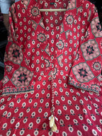 Madhurima Printed Cotton Sequins Katha Work Anarkali Kurta with Pant & Dupatta