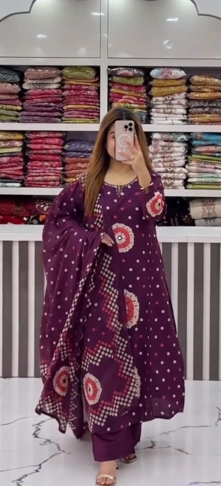 Nayantara Heavy Pure Cotton Hand Work Kurti with Pant & Dupatta