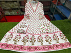 Anvitha Cotton Hand Work Kurti Set with Malmal Dupatta