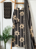 Vasudha Cotton Handwork Kurti with Pant & Malmal Dupatta
