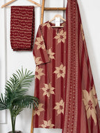 Vasudha Cotton Handwork Kurti with Pant & Malmal Dupatta