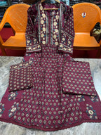 Aarini Premium Cotton Adda Work Kurti with Pant & Dupatta