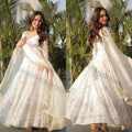 Samaira Georgette Sequins Embroidered Gown with Cotton Pant & Dupatta for Wedding