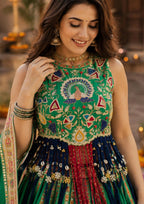 Kashmira Maslin Cotton Digital Print Lehenga Set with Stitched Choli & Dupatta