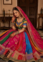 Anvisha Muslin Cotton Digital Print & Mirror Work Lehenga with Blouse & Dupatta