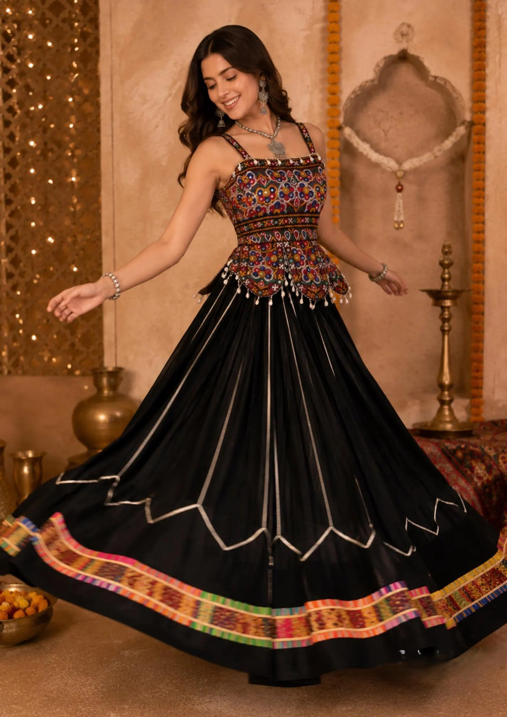 Kashvi Rayon Lehenga with Embroidered Banglory Blouse