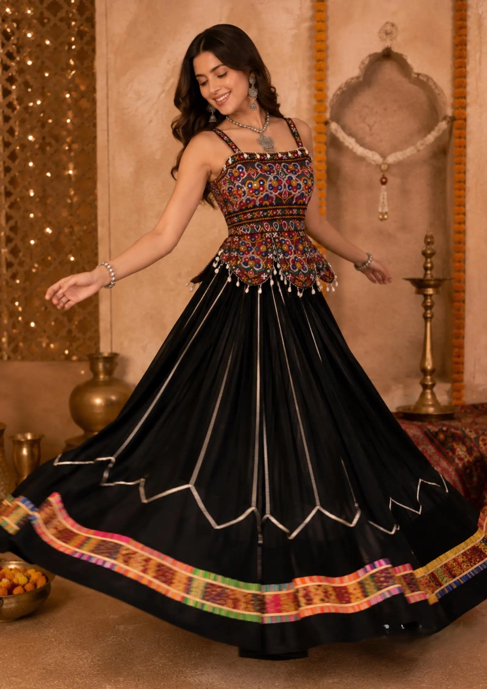 Kashvi Rayon Lehenga with Embroidered Banglory Blouse