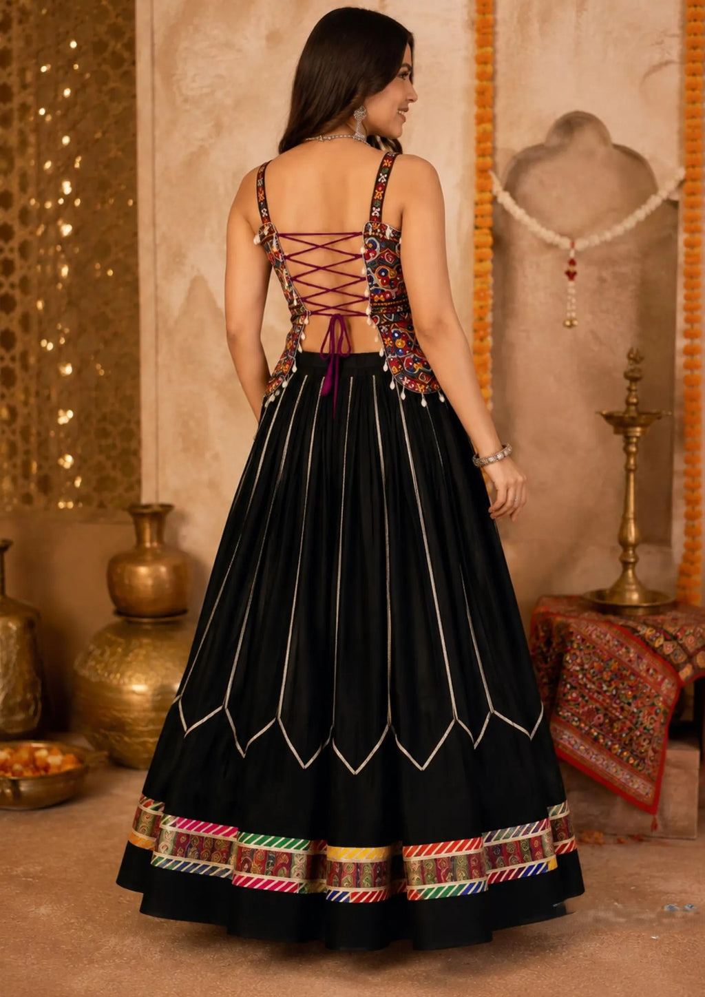 Kashvi Rayon Lehenga with Embroidered Banglory Blouse