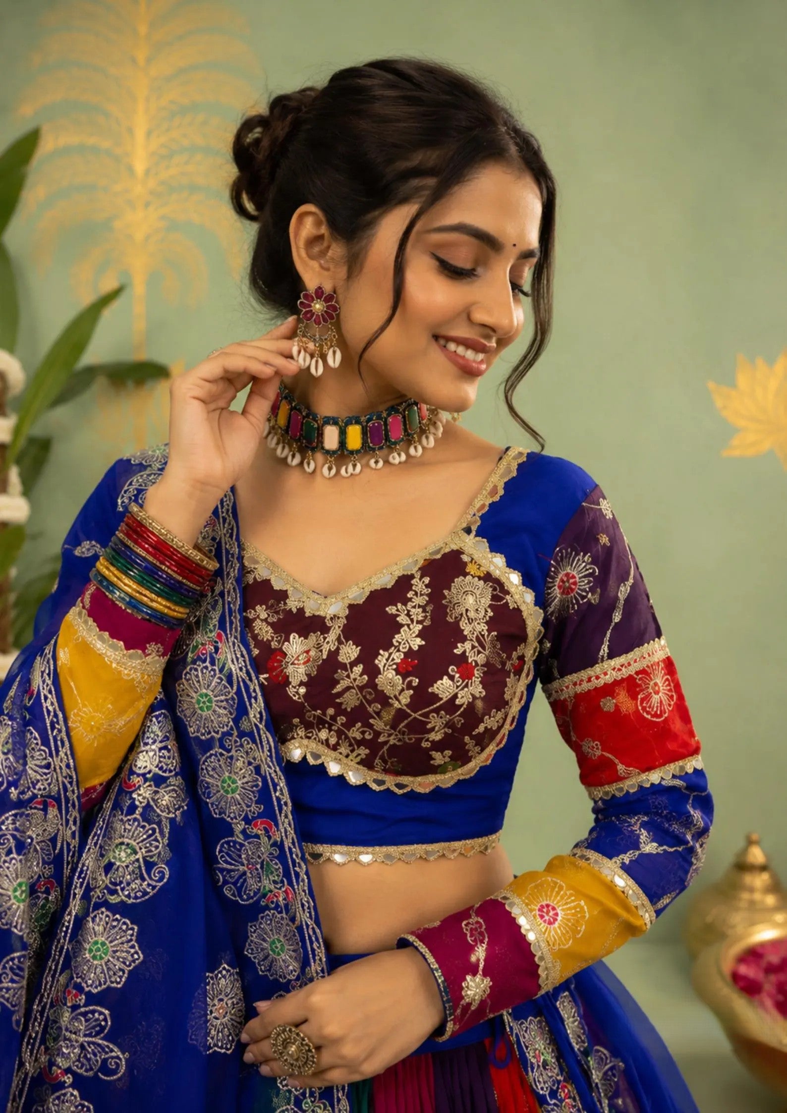 Ameera Georgette Thread & Sequins Work Lehenga with Choli & Dupatta