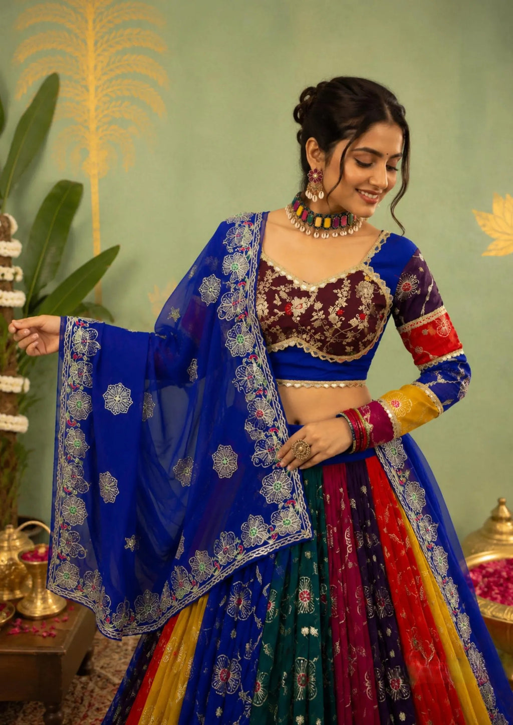 Ameera Georgette Thread & Sequins Work Lehenga with Choli & Dupatta