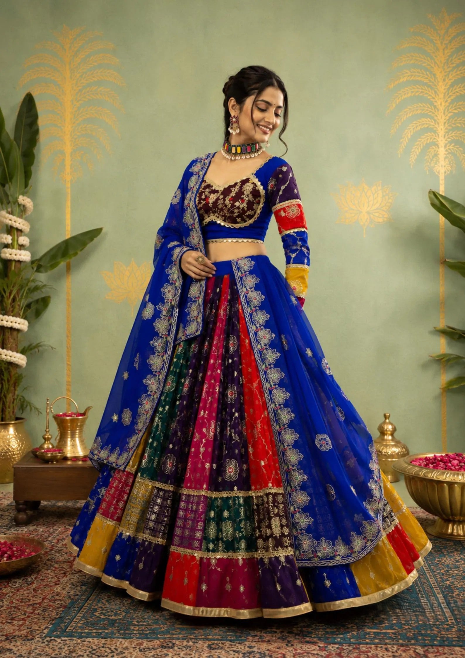 Ameera Georgette Thread & Sequins Work Lehenga with Choli & Dupatta