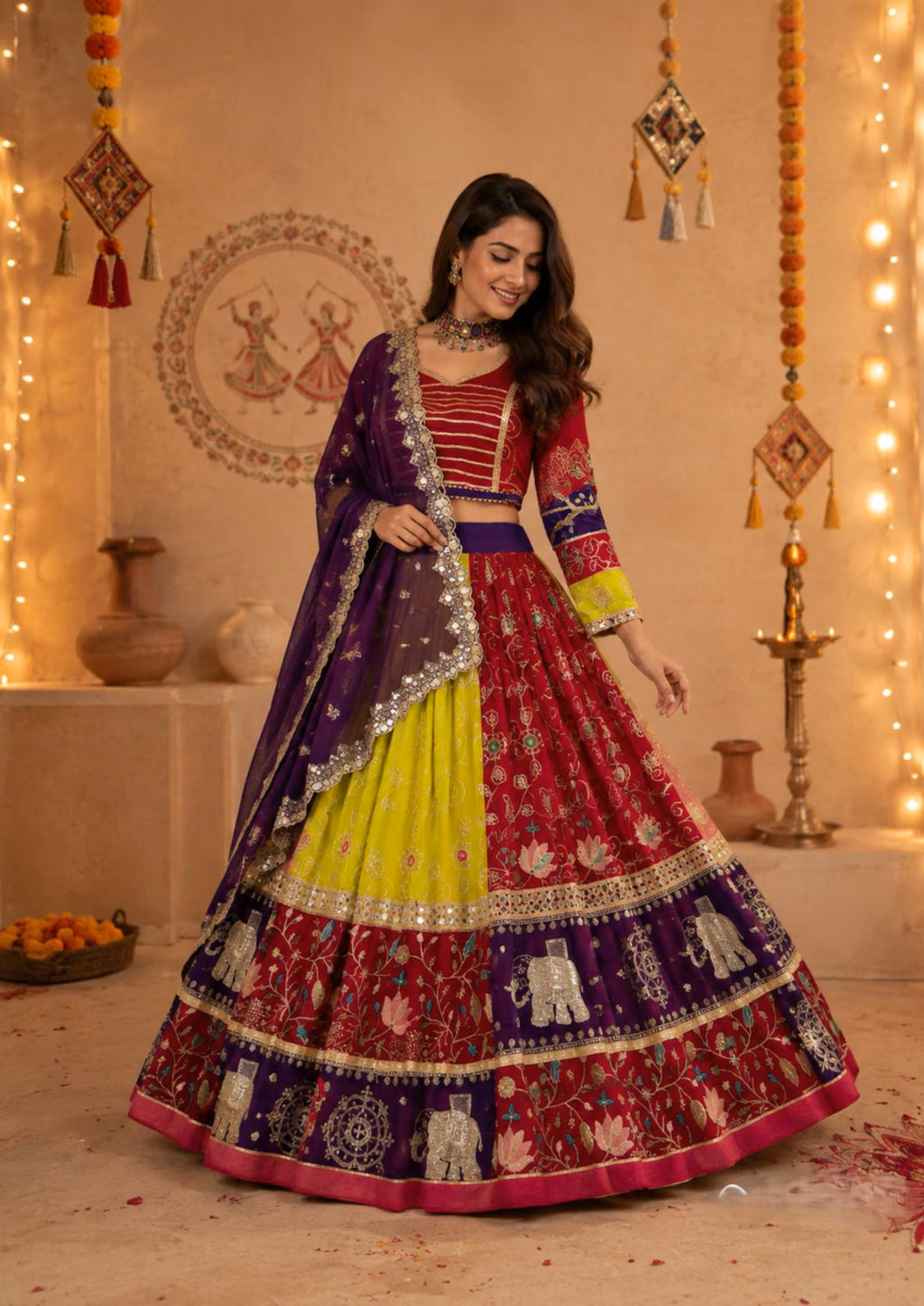Vaidehi Designer Georgette Thread & Sequins Work Lehenga Choli Set