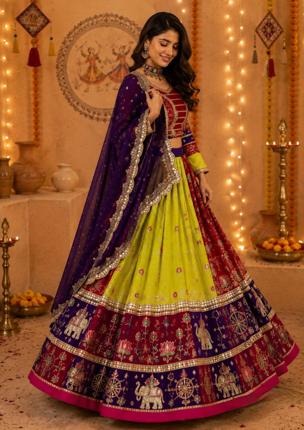 Vaidehi Designer Georgette Thread & Sequins Work Lehenga Choli Set