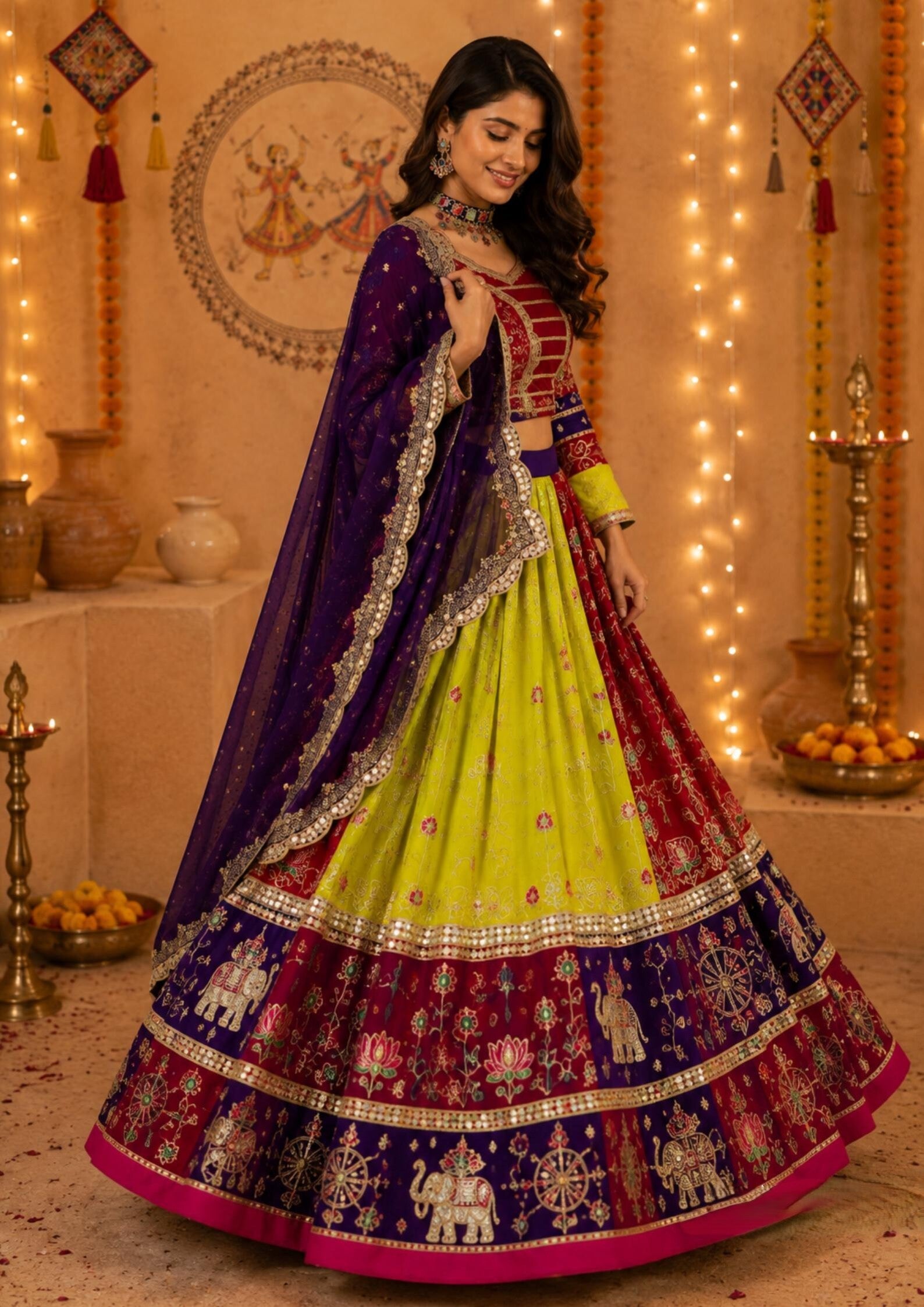 Vaidehi Designer Georgette Thread & Sequins Work Lehenga Choli Set