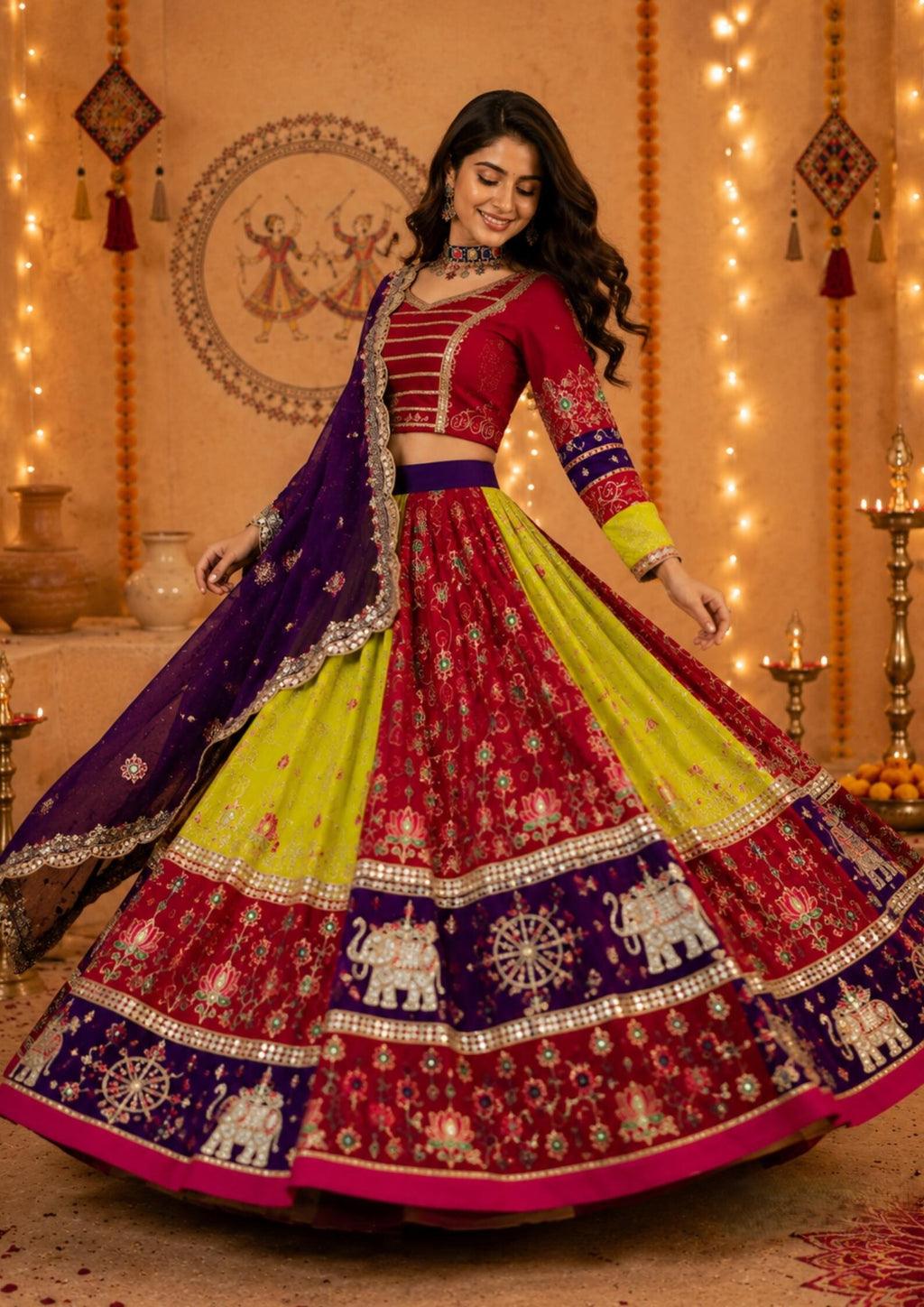 Vaidehi Designer Georgette Thread & Sequins Work Lehenga Choli Set