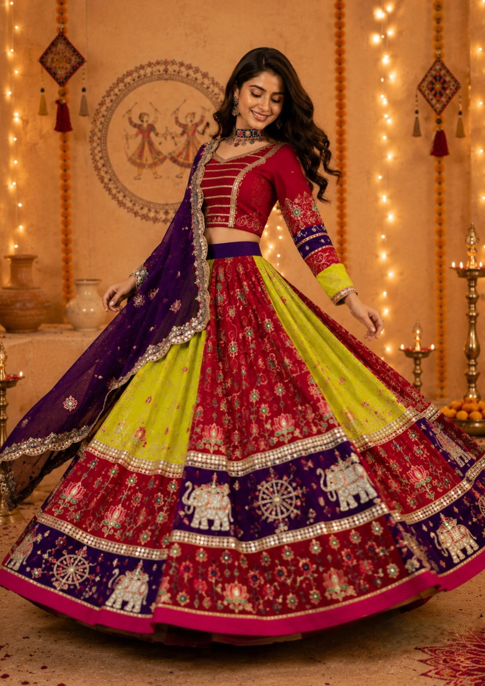 Vaidehi Designer Georgette Thread & Sequins Work Lehenga Choli Set