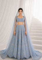 Rivanya Silk Dori & Sequins Work Lehenga Choli with Net Dupatta
