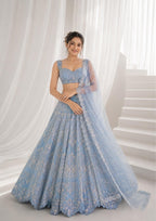 Rivanya Silk Dori & Sequins Work Lehenga Choli with Net Dupatta